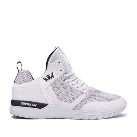 Supra Method Mens High Tops Shoes White UK 17MUP